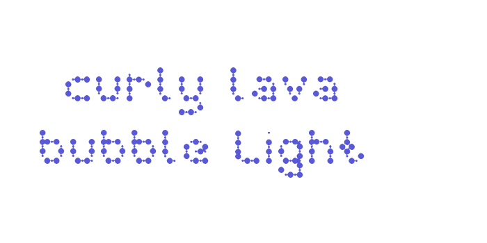 curly lava bubble Light Font