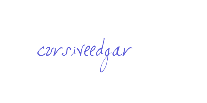 cursiveedgar Font Download