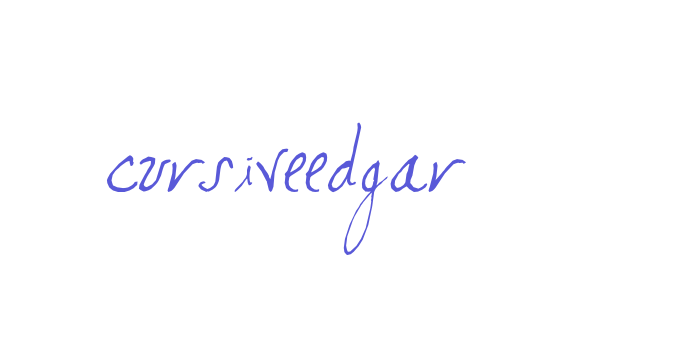 cursiveedgar Font