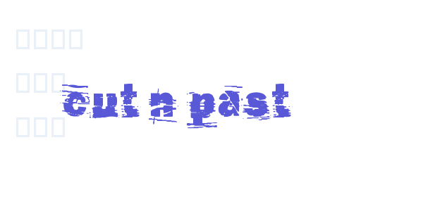 cut n past font