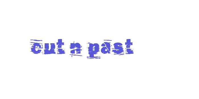 cut n past Font Download