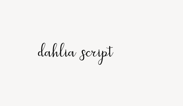 dahlia script Font