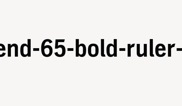 darbee-legend-65-bold-ruler-webfont Font