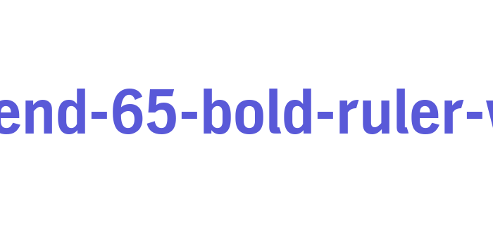 darbee-legend-65-bold-ruler-webfont Font Download