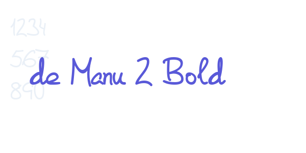 de Manu 2 Bold font free