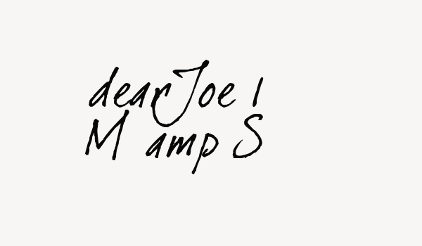 dearJoe 1 M&S Font