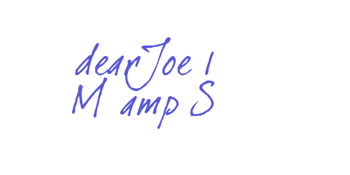 dearJoe 1 M&S Font Download