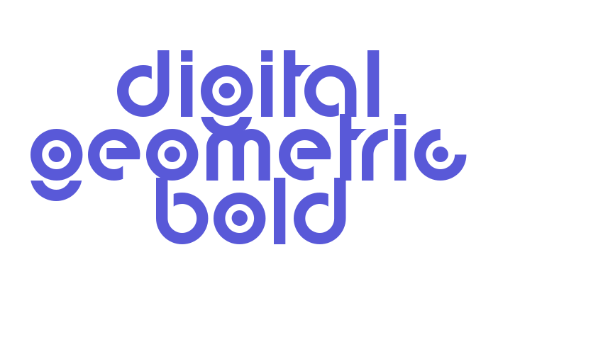 digital geometric bold Font