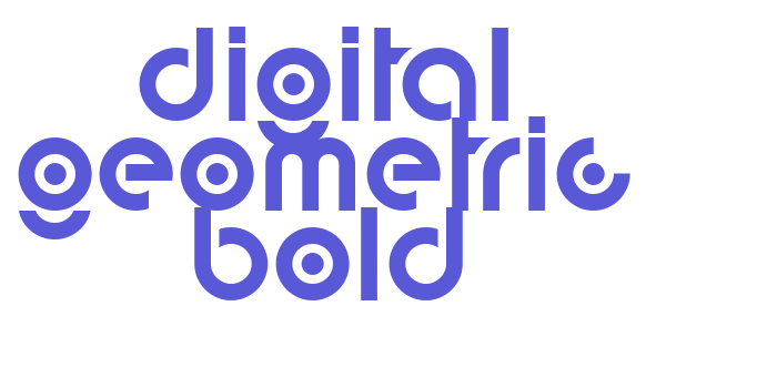 digital geometric bold Font Download