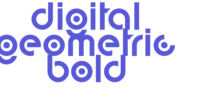 digital geometric bold Font