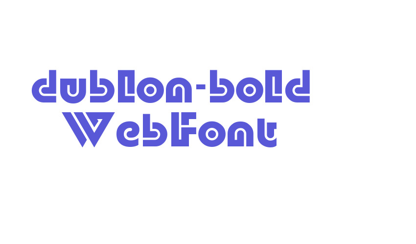 dublon-bold WebFont Font