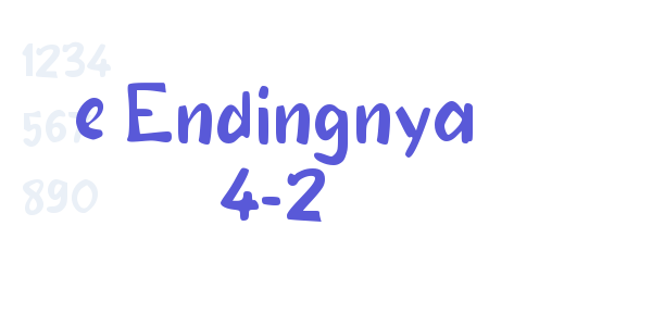 e Endingnya 4-2 font free