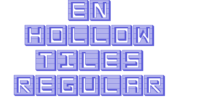 en hollow tiles Regular Font Download