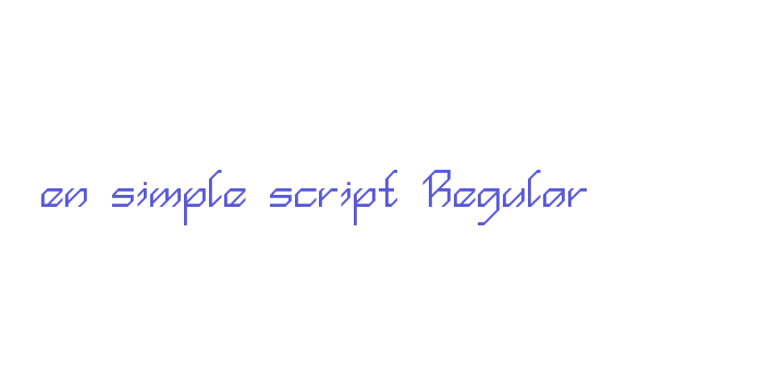 en simple script Regular Font Download