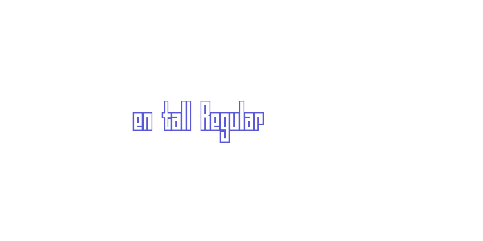 en tall Regular Font Download