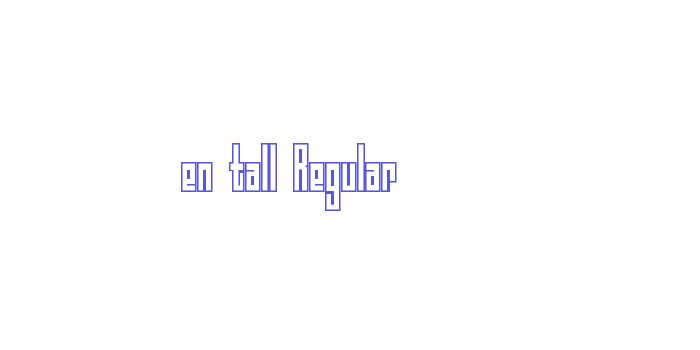 en tall Regular Font