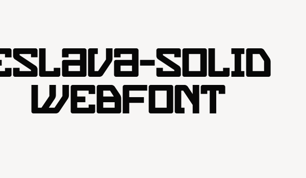 eslava-solid WebFont Font