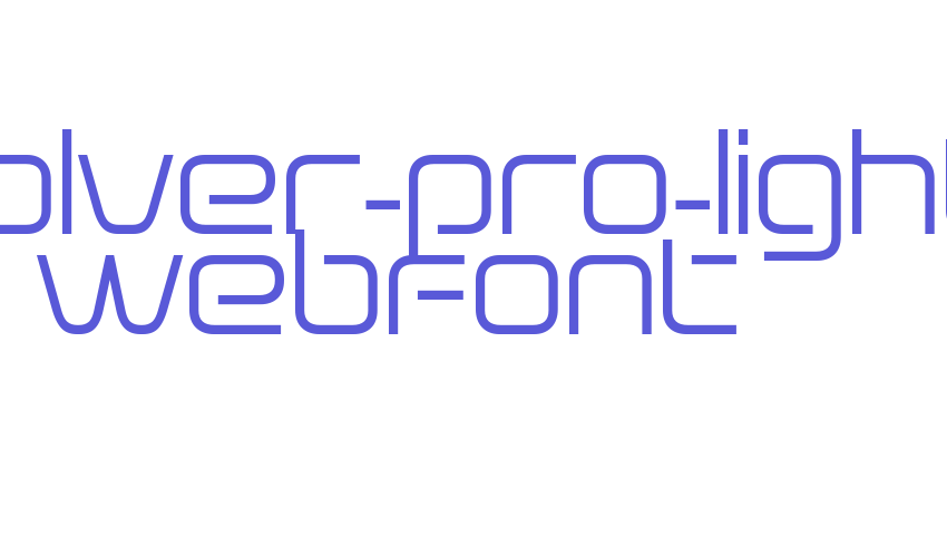 evolver-pro-light WebFont Font