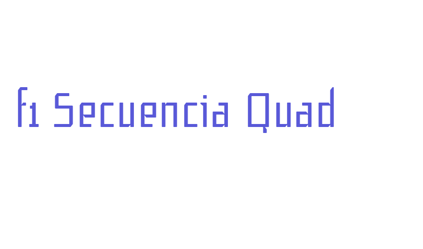 f1 Secuencia Quad Font