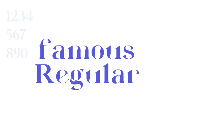 famous Regular font free