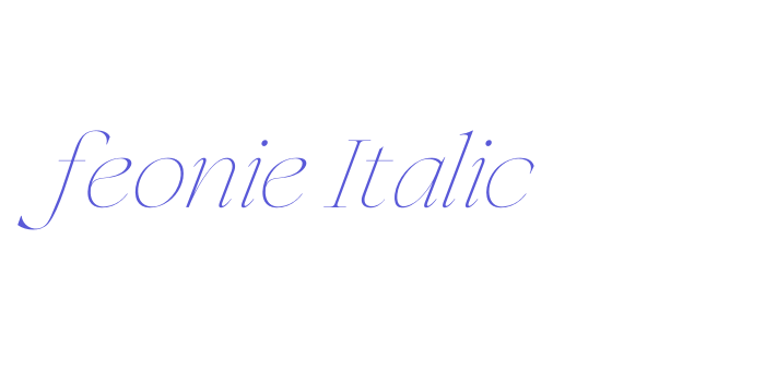 feonie Italic Font Download