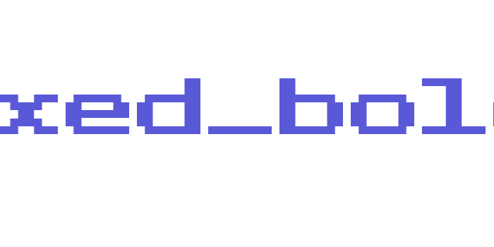 fixed_bold Font Download