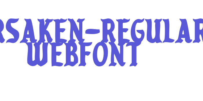 forsaken-regular WebFont Font Download