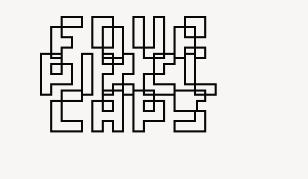 four pixel caps Font