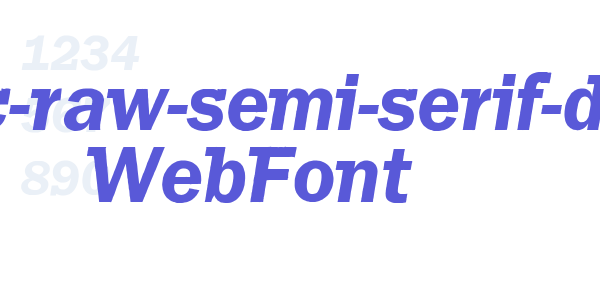 franklin-gothic-raw-semi-serif-demi-oblique WebFont font