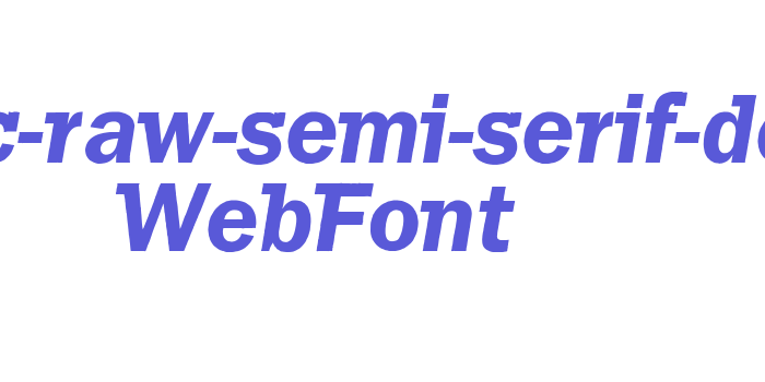 franklin-gothic-raw-semi-serif-demi-oblique WebFont Font Download