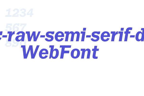 franklin-gothic-raw-semi-serif-demi-oblique WebFont