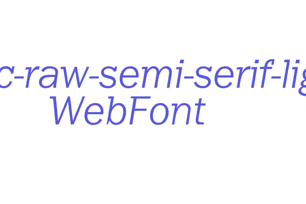 franklin-gothic-raw-semi-serif-light-oblique WebFont Font