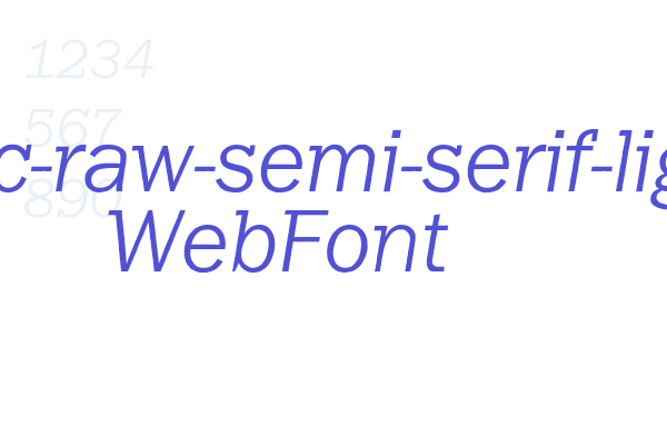 franklin-gothic-raw-semi-serif-light-oblique WebFont