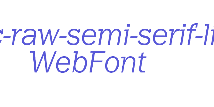 franklin-gothic-raw-semi-serif-light-oblique WebFont Font