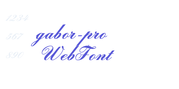 gabor-pro WebFont font free