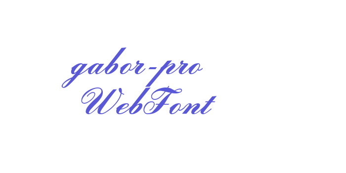 gabor-pro WebFont Font Download