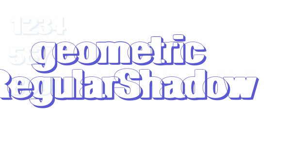 geometric RegularShadow font