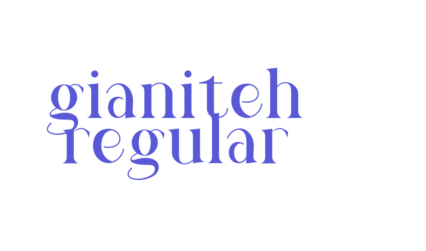 gianiteh regular Font Download