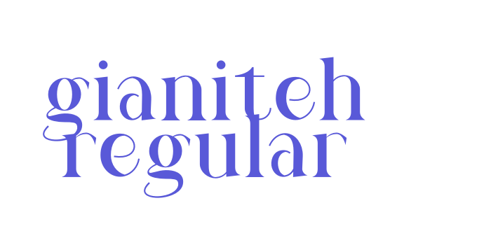 gianiteh regular Font Download