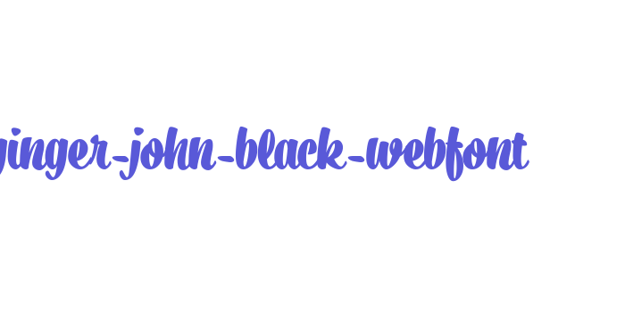 ginger-john-black-webfont Font Download