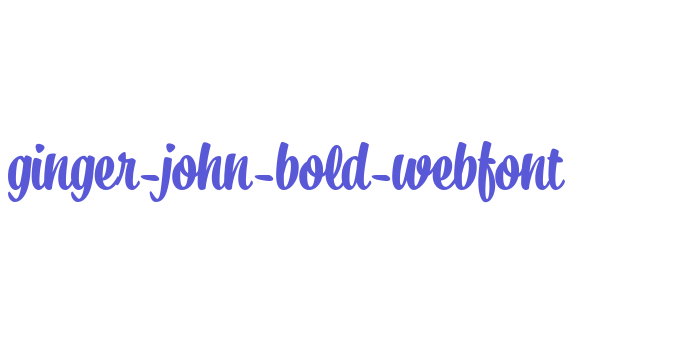 ginger-john-bold-webfont Font Download