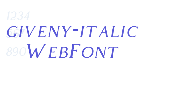 giveny-italic WebFont font