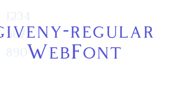 giveny-regular WebFont font