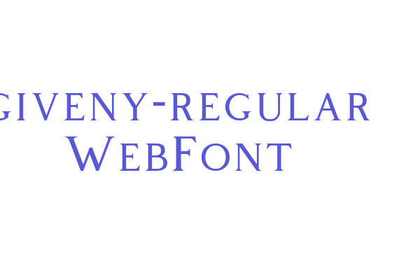 giveny-regular WebFont Font