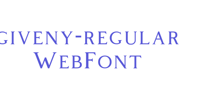 Download giveny-regular WebFont Font