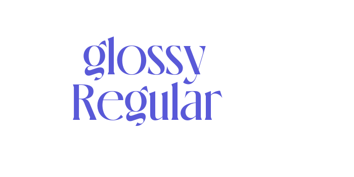 glossy Regular Font