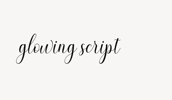 glowing script Font