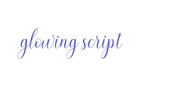 glowing script Font Download