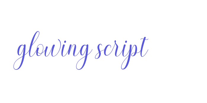 glowing script Font