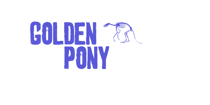 golden 0 pony Font Download